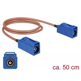   Delock Antenna kábel FAKRA C-hüvely > FAKRA C-hüvely RG-316 50 cm