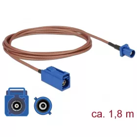   Delock Antenna kábel FAKRA C-hüvely > FAKRA C-dugó RG-316 1,8 m