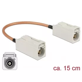   Delock Antenna kábel FAKRA B-hüvely > FAKRA B-hüvely RG-316 15 cm