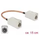 Delock Antenna kábel FAKRA B-hüvely > FAKRA B-hüvely RG-316 15 cm