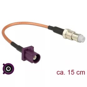   Delock Antennakábel FAKRA D-dugó > FME-hüvely RG-316 15 cm