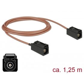   Delock Antenna kábel FAKRA A-hüvely > FAKRA A-hüvely RG-316 1,25 m