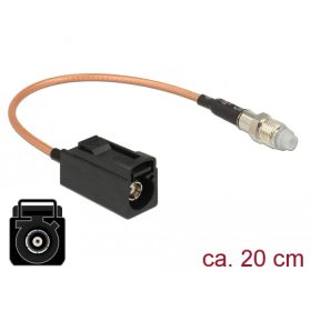   Delock Antenna kábel FAKRA A-hüvely > FME-hüvely RG-316 20 cm