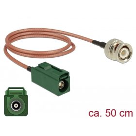   Delock Antenna kábel FAKRA E-hüvely > BNC-dugó RG-316 50 cm