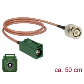  Delock Antenna kábel FAKRA E-hüvely > BNC-dugó RG-316 50 cm