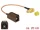Delock Antenna kábel FAKRA F hüvely > SMA 90  anya válaszfali csatlakozóval RG-316 20 cm