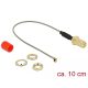 Delock Antenna kábel RP-SMA anya > MHF / U.FL-LP-068 kompatibilis apa csatlakozó 1.13 10 cm
