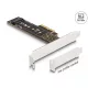 Delock PCI Express x4-kártya - 1 x belső NVMe M.2 Key M 110 mm - alacsony profilú formatényező