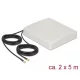 Delock LTE MIMO antenna 2 x SMA dugó 8 dBi irányított 8 dBi RG-58 csatlakozókábellel 5 m fehér kült.