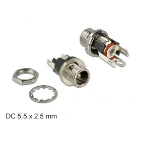   Delock DC bulkhead anya csatlakozó 5,5 x 2,5 x 9,5 mm dugóméretű anya (89911)