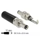 Delock DC csatlakozó apa 5,5 x 2,5 mm dugómérettel és 12,0 mm hosszal (89916)