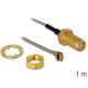 Delock Antenna kábel SMA anya válaszfali csatlakozóval apa MHF  I -dugó 1.13 1 m menethossz 10 mm
