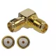 Delock Adapter, SMA csatlakozóhüvely apa SMA csatlakozóhüvely 90  10 GHz (89952)