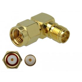   Delock Adapter SMA-dugó apa RP-SMA csatlakozóhüvely 90  3 GHz