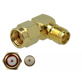   Delock Adapter RP-SMA-dugó apa RP-SMA csatlakozóhüvely 90  3 GHz
