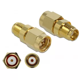   Delock Adapter SMA-dugó apa SMA csatlakozóhüvely 10 GHz (89972)