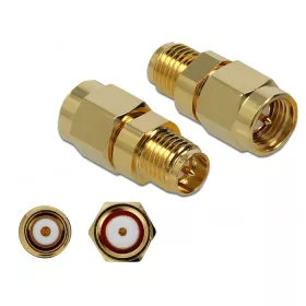   Delock Adapter SMA-dugós csatlakozó apa RP-SMA-csatlakozóhüvely 10 GHz (89973)