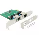 DeLock 2x Gigabit PCIe hálózati kártya (89999)