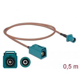   Delock Antennakábel FAKRA Z-dugó > FAKRA Z-hüvely RG-316 0,5 m