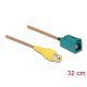 Delock Kábel FAKRA Z hüvely > RCA hüvely RG-179, 32 cm (90008)