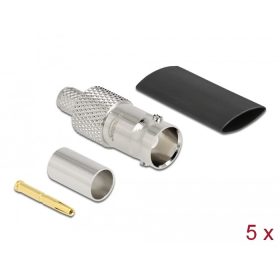   Delock BNC anya RG59 krimpelésére illeszkedő süllyesztő csővel (90028)