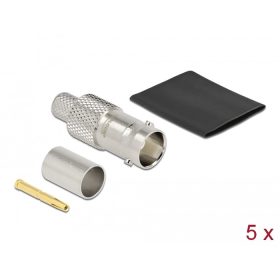   Delock BNC anya RG6 krimpelésére illeszkedő süllyesztő csővel (90029)