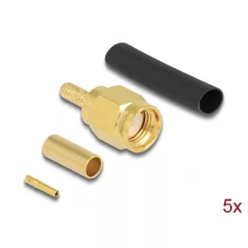   Delock RP-SMA apa RG-174 / RG-316 krimpelésére illeszkedő süllyesztő csővel (90042)
