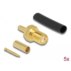   Delock RP-SMA anya RG-174 / RG-316 krimpelésére illeszkedő süllyesztő csővel (90044)