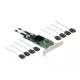 Delock 8 portos SATA PCI Express x8 Kártya kapcsolódó kábellel