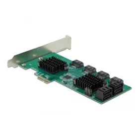   Delock 8 portos SATA PCI Express x1 Kártya - alacsony profilú formatényező