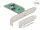 Delock PCI Express 4.0 x8 kártya - 2 x belső SFF-8654 4i NVMe - elágazás - alacsony profilú formatényező (90076)