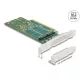 Delock PCI Express 4.0 x16 kártya - 4 x belső NVMe M.2 Key M 110 mm - elágazás - alacsony profilú formatényező
