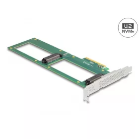   Delock PCI Express 4.0 x8 kártya - 2 x belső U.2 NVMe SFF-8639 (90091)