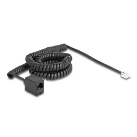   Delock Telefon csavart kábel RJ11 apa - RJ45 anya fekete színű 5 m (90114)