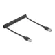 Delock tekercselt kábel EASY-USB 2.0 Type-A apa EASY-USB Type-A apa 0,5 m - 0,8 m fekete