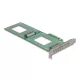 Delock PCI Express 4.0 x8 kártya - 2 x belső U.2 NVMe SFF-8639 - elágazás (H x Sz 236 x 87 mm) (90151)