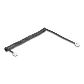   Delock Telefon csavart kábel RJ11 apa - RJ11 apa fekete színű 2 m (90202)