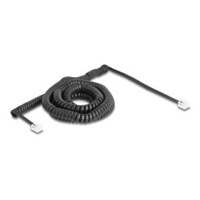   Delock Telefon csavart kábel RJ11 apa - RJ11 apa fekete színű 10 m (90227)