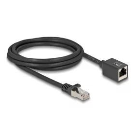   Delock Hálózat bővítő kábel RJ45 apa - RJ45 anya Cat.6A S/FTP 2 m fekete (90309)