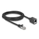 Delock Hálózat bővítő kábel RJ45 apa - RJ45 anya Cat.6A S/FTP 2 m fekete (90309)