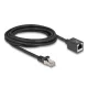 Delock Hálózat bővítő kábel RJ45 apa - RJ45 anya Cat.6A S/FTP 3 m fekete