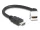 Delock Keystone modul HDMI kábel apa - anya 45 -ban hajlított 8K 60 Hz 20 cm, fekete (90319)