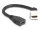 Delock Keystone modul HDMI kábel anya - anya 45 -ban hajlított 8K 60 Hz 20 cm, fekete (90322)