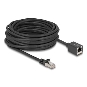   Delock Hálózat bővítő kábel RJ45 apa - RJ45 anya Cat.6A S/FTP 10 m fekete (90323)