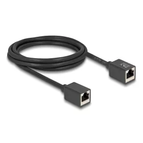   Delock Hálózat bővítő kábel RJ45 anya - RJ45 anya Cat.6A S/FTP 2 m fekete (90331)