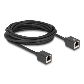   Delock Hálózat bővítő kábel RJ45 anya - RJ45 anya Cat.6A S/FTP 5 m fekete (90333)