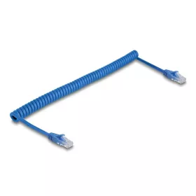   Delock RJ45 tekercses kábelcsatlakozó a dugóhoz Cat.6 UTP 0,8 m - 1,8 m kék