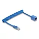 Delock RJ45 tekercses kábelcsatlakozó a jack csatlakozóhoz Cat.6 UTP 0,45 m - 0,75 m kék
