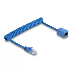   Delock RJ45 tekercses kábelcsatlakozó a jack csatlakozóhoz Cat.6 UTP 0,8 m   1,8 m kék