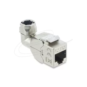   Delock Keystone modul RJ45 aljzat   LSA, Cat.6A, szerszám nélküli, 90 -os hajlítású, árnyékolt